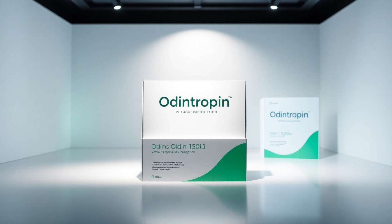 Buy Odintropin 150iu Kit without prescription: showcasing reliable and premium packaging of the growth hormone.