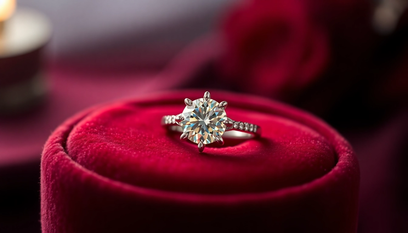 Showcase of a stunning 2 carat engagement ring with intricate design details, highlighting its brilliance.