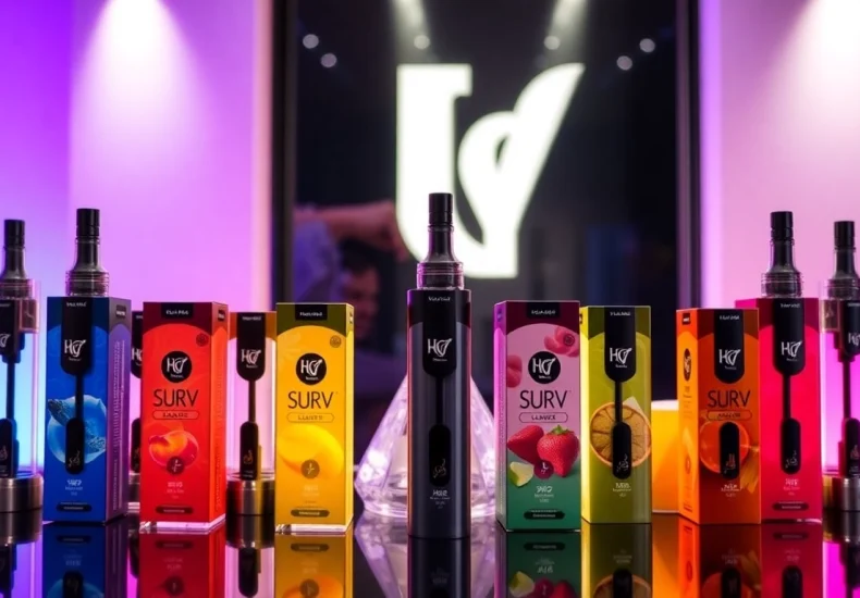 Explore HQD Surv kaufen options featuring colorful flavors and sleek design of the vape products.