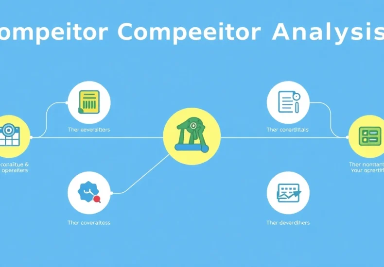 Engage in comprehensive competitor analysis with step-by-step visual guide highlighting key strategies.