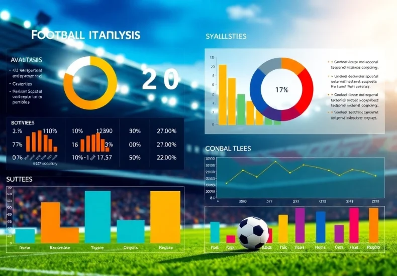 วิเคราะห์บอล using dynamic football statistics and infographic elements highlighting key match insights and player performance.