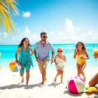 Experience Livingstone Vacations Bahamas Travel with family enjoying beach fun.