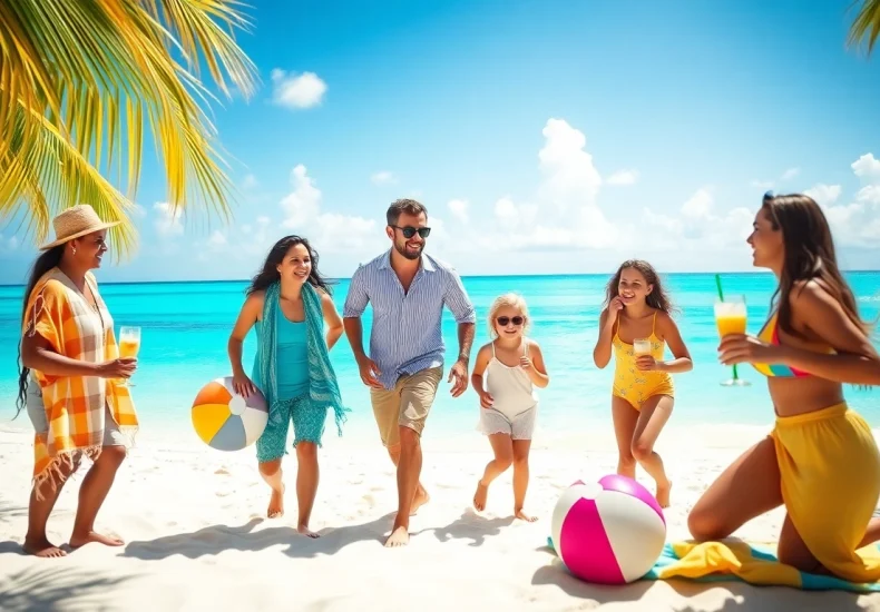 Experience Livingstone Vacations Bahamas Travel with family enjoying beach fun.