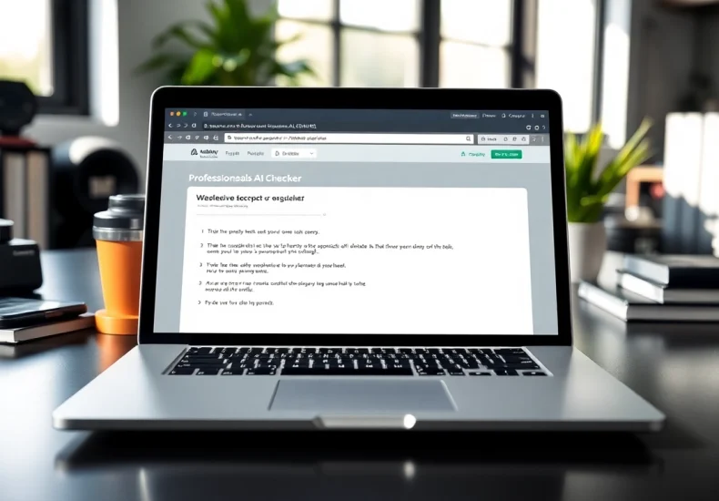 Optimize your writing with an efficient ai checker on a modern laptop in a professional setting.