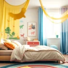 Enhance your space with playful kids room curtains in a whimsical setting for joyful decor.
