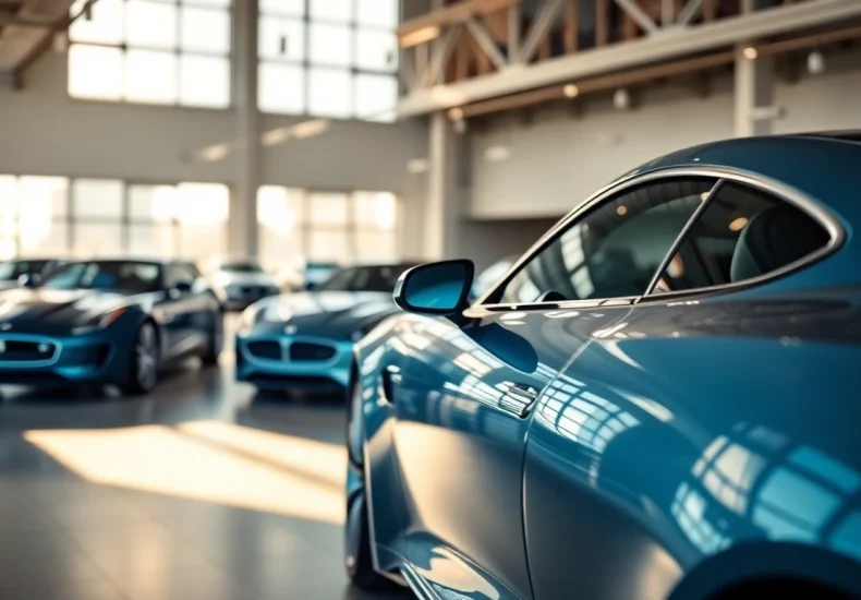 Showroom displaying the perfect car for sale with an inviting atmosphere and luxurious vehicles.