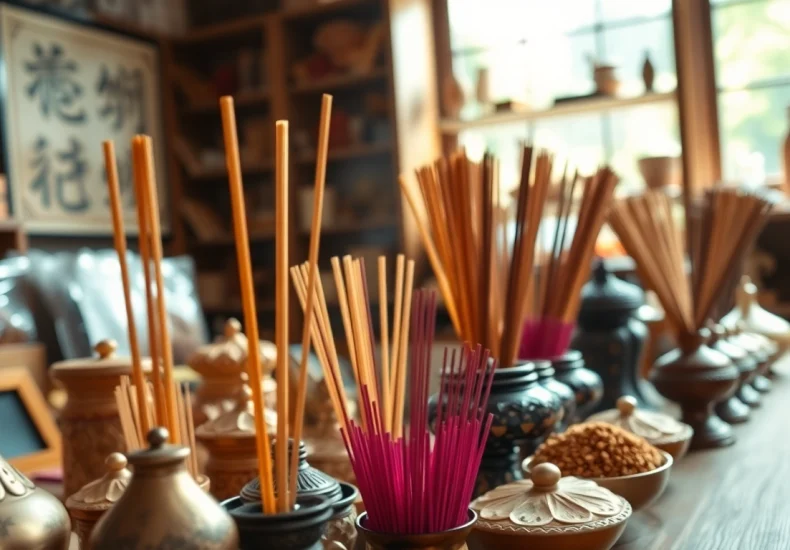 Utiliser des incenses orientaux dans un cadre apaisant et artisanal.
