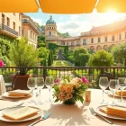 Experience the charm of European Pesach hotels with elegantly decorated dining settings for Passover.