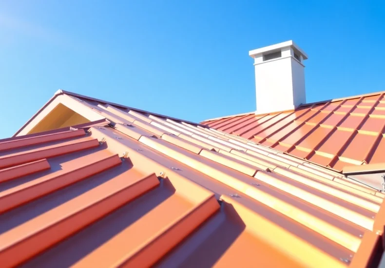 Durable florida metal roofing panels installed on a residential home under sunny skies.