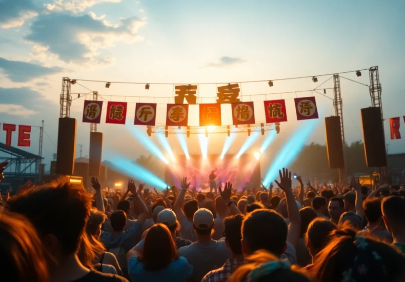Enjoy a vibrant music festival atmosphere featuring live performances from 汽水音乐官网, capturing the excitement and energy of the event.