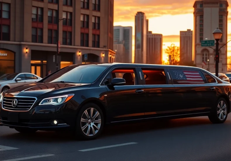 Experience top-notch car service Atlanta with our luxurious black limousine featuring elegant interiors.