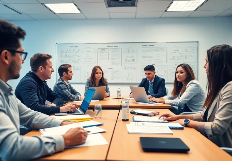 Complete assignments for the level 6 nvq diploma in occupational health and safety in a modern classroom.