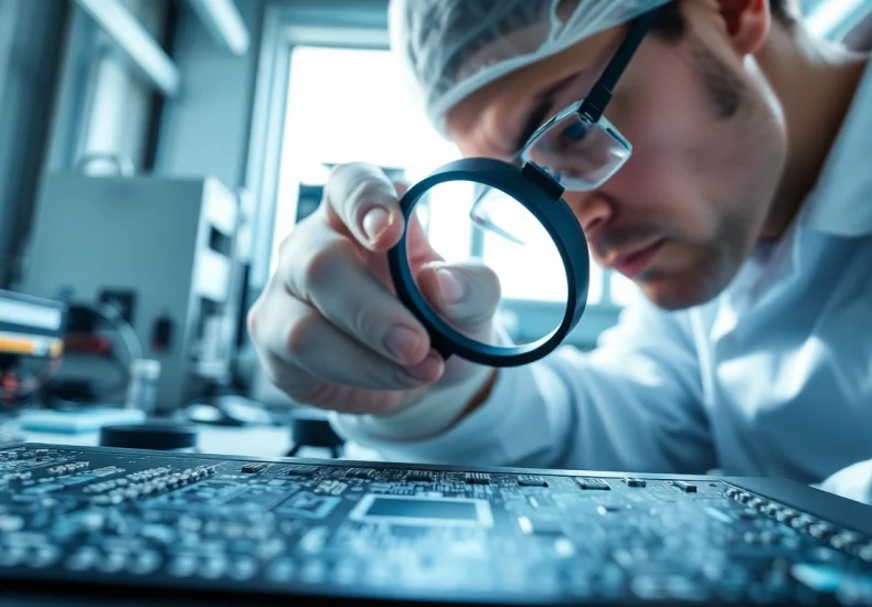 Learn about microchips through a professional examining a detailed microchip.