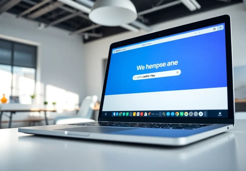 Explore https://cedric-riley.metadesigndemos.com on a sleek laptop in a professional workspace.