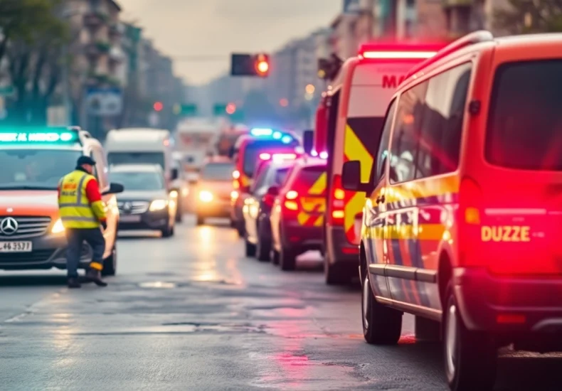 Traffic emergency response in Düzce, capturing the urgency of düzce haber son dakika traffic incidents.