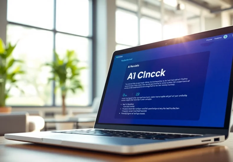 Analyze text effectively with our AI checker displayed on a modern laptop screen.