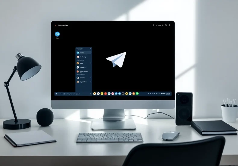 View the Telegram電腦版 interface on a sleek desktop, demonstrating user-friendly features and a modern design.