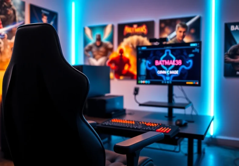 Mengakses situs resmi batman138 dengan antarmuka permainan online yang futuristik dan menarik.