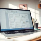 Engage with our plagiarism checker tool displayed within a modern workspace for seamless document analysis.