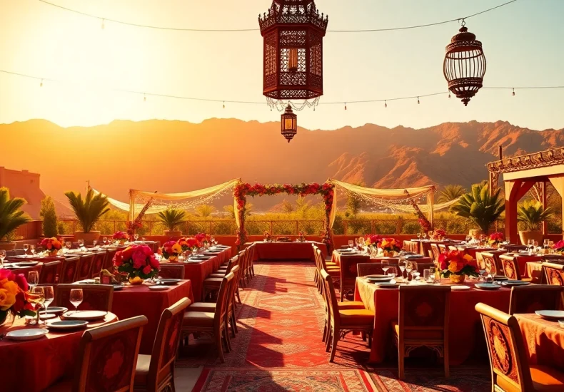 Planifica viajes de eventos Marruecos en un ambiente vibrante y decorado elegantemente.