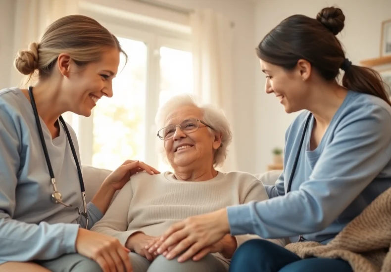 Senior caregivers austin tx assisting an elderly individual in a cozy home environment.