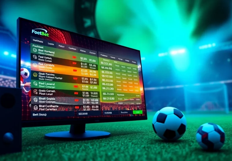 Betting interface for situs judi bola showcasing vibrant football odds and user-friendly design.