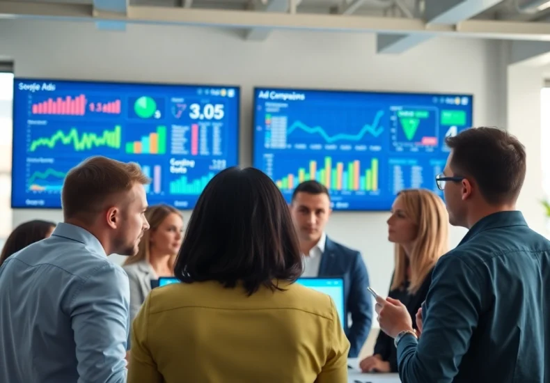 Analyze Google Ads Edmonton strategies with a professional marketing team in a collaborative environment.