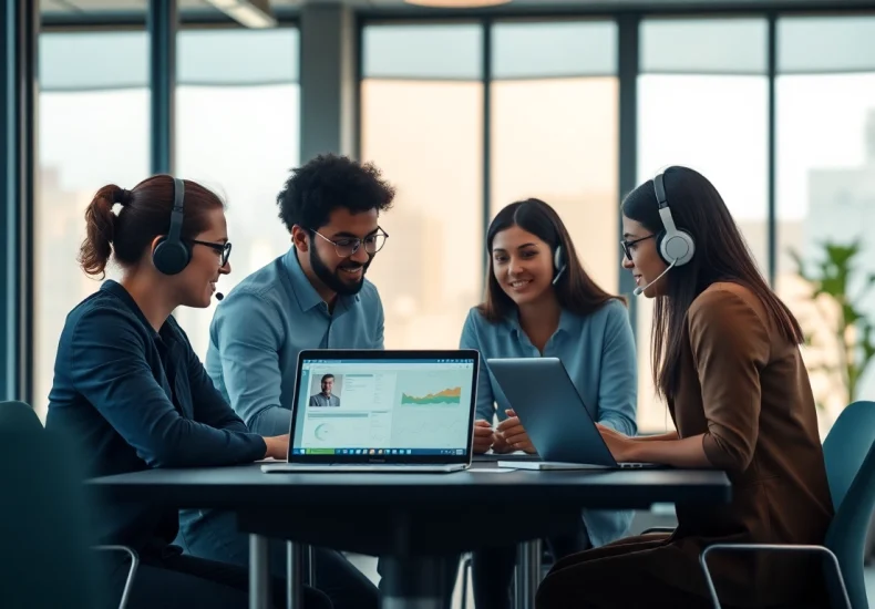 Markham IT Services team collaborating in a modern office environment.