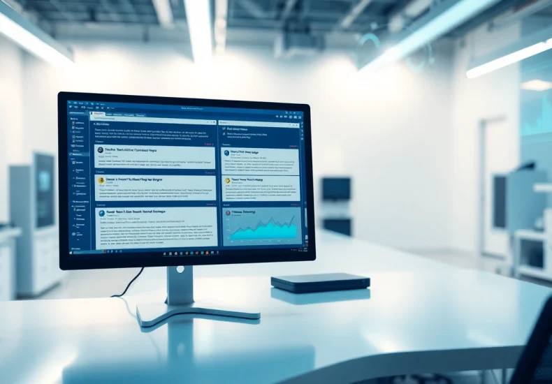 Analyze text with an advanced AI detector in a high-tech workspace