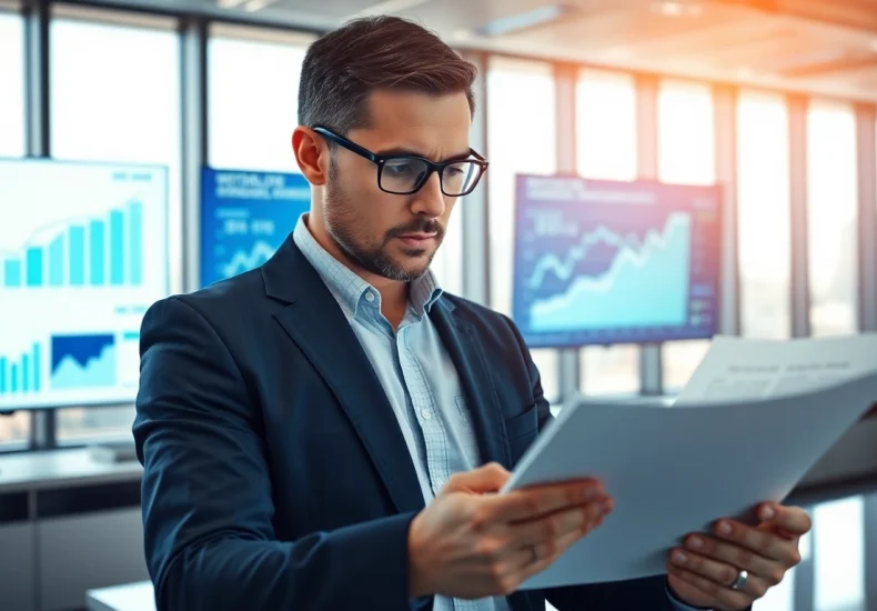 Analyze revenues effectively at revenuerocketlab with a financial analyst in a modern office.