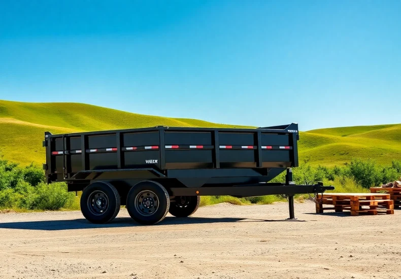 Find high-quality dump trailer for sale near me in a beautiful outdoor setting.