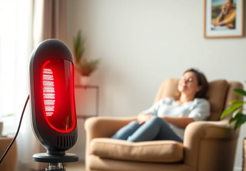 Experience the benefits of the best home red lighttherapy for body in a relaxing environment.