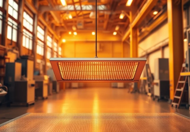 An infrared heating lamp showcasing advanced technology and sleek design, enhancing efficiency and performance.