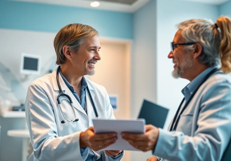 Enhanced healthcare experience at cccvegas.com featuring a physician and patient in consultation.
